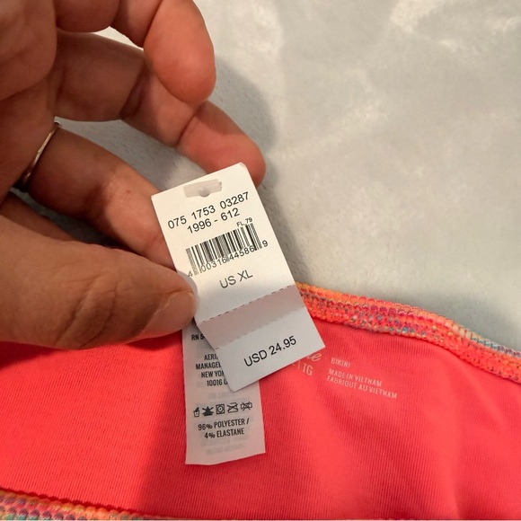 NEW Aerie Neon Space Dye Rainbow Bikini Bottoms Bikini Style Size XL - Picture 5 of 8